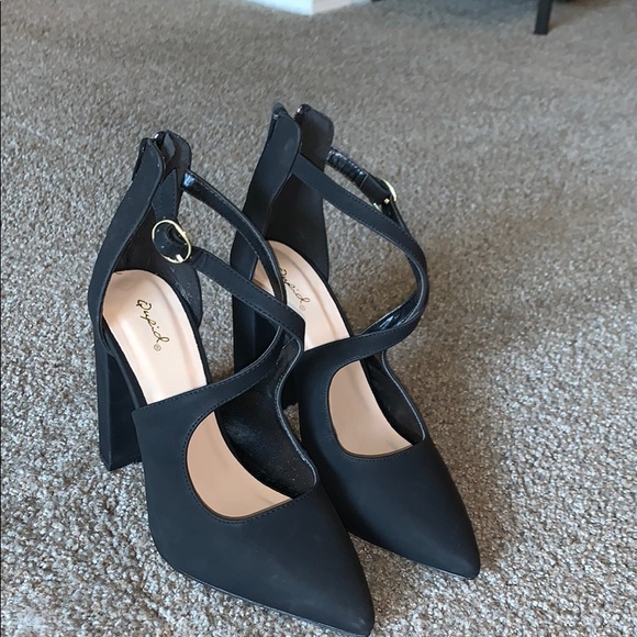 Black Suede Heels - Picture 2 of 4